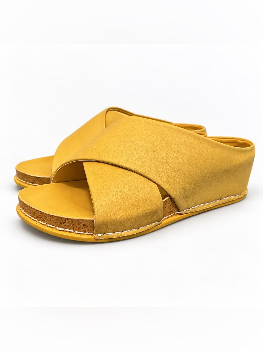 Ayalla by Antelope Daffodil Leather Slide Sandals EU 39 US 8